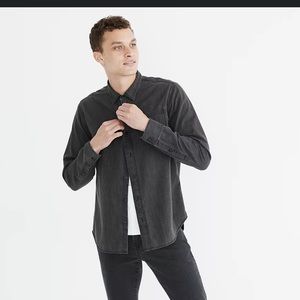 Madewell black denim chambray shirt